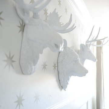 Nurseries with White Faux Taxidermy
