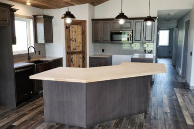 Inspiration for a rustic kitchen remodel in Other