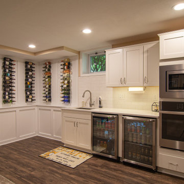 Basement Any Sports Fan Would Love Including Kitchenette for Entertaining