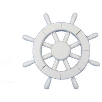 White Ship Wheel 12'', Ship Wheel, Decorative Ships Wheel, Ship Helm