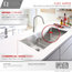 32"L x 18"W Stainless Steel Double Basin Low Divider Undermount Kitchen Sink