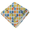 SheetWorld Flannel Receiving Blanket - Argyle Transport Blue - Made in USA