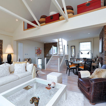 Open plan living in Loft Apartment in London