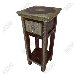 BRASS EMBELLISHED STOOL - Furniture