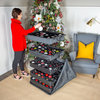 Christmas Ornament Storage Box With Adjustable Dividers, Telescoping Height