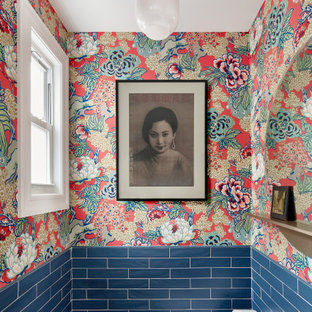 75+ Bäder mit beigen Schränken und roter Wandfarbe Ideen & Bilder