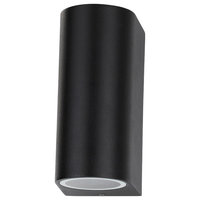 Aaron Outdoor Wall Light, Black, Round