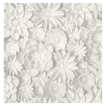 Dacre White Floral Wallpaper Bolt