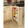 Wood Base Filler Pull Out Organizer for New Kitchen Applications, 6"