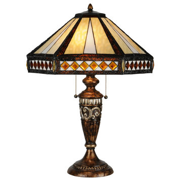 26.5H Diamond Band Mission Table Lamp