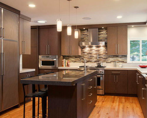 Brown Backsplash | Houzz