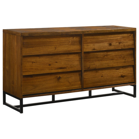 Reed/Weston Dresser, Brown Antique Coffee Wood Finish