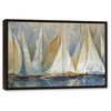 "Sailboats On Water" Canvas Wall Art, 24"x36", Framed