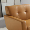 Sofa, Leather, Tan, Modern, Living Lounge Room Hotel Lobby Hospitality