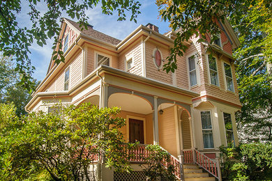 New exterior color scheme for a Stick-Style Victorian era home