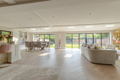 This is an example of an expansive contemporary house exterior in Kent.