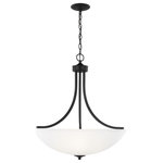 Sea Gull Lighting - Sea Gull Lighting 6616504-112 Geary - 4 Light Large Pendant Transitionall - Adaptability takes center stage with the Geary ColGeary 4 Light Large  Midnight Black SatinUL: Suitable for damp locations Energy Star Qualified: n/a ADA Certified: n/a  *Number of Lights: 4-*Wattage:100w A19 Medium Base bulb(s) *Bulb Included:No *Bulb Type:A19 Medium Base *Finish Type:Midnight Black