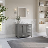 Polaris Bathroom Vanity, Single Sink, 36", Cashmere Gray, Freestanding