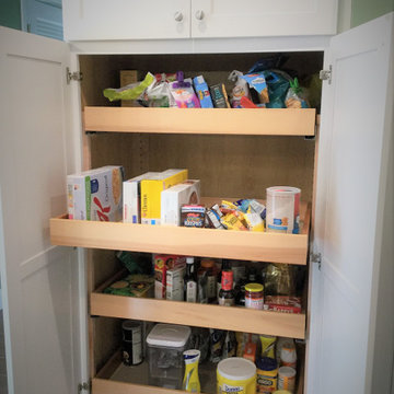 Pantry with four rollout trays
