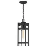 Nuvo Lighting - Tofino One Light Hanging Lantern, Textured Black / Clear Glass - Tofino 1 Light Hanging Lantern Textured Black Finish with Clear Seeded Glass