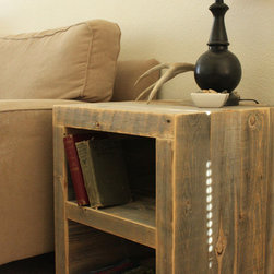 Reclaimed Wood Side Table, Night Stand, End Table - Side Tables And End Tables