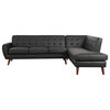 Essick II Sectional Sofa, Black