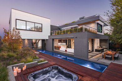 Trendy pool photo in Los Angeles