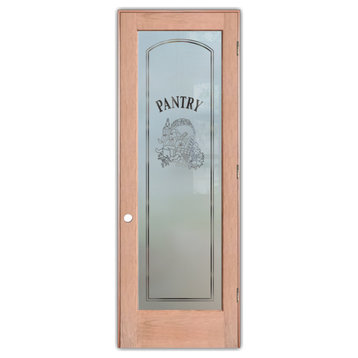 Pantry Door - Vino - Cherry - 24" x 80" - Knob on Left - Pull Open