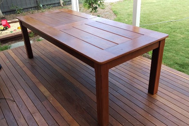 Custom Outdoor Table and Benches