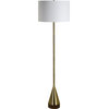 Lacrima Brass Finish And Off-White Linen Shade Floor Lamp