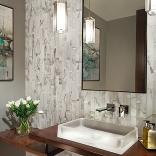 powder room contemporary vanity hillside barbara santa save marble wall decohoms sink remodel houzz email