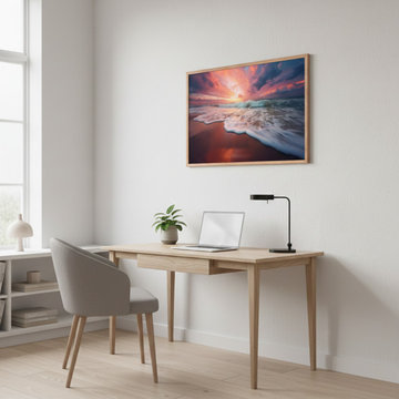 Golden Horizon Scandinavian Style Wall Art