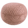Vibe by Kay Solid Rose Round Pouf