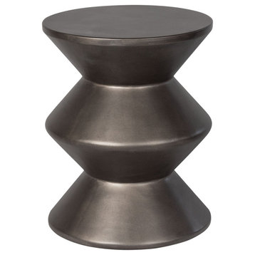 Misha Concrete Inverted Side Table, Bronze