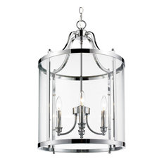 Payton 4-Light Pendant With Clear Glass, Chrome
