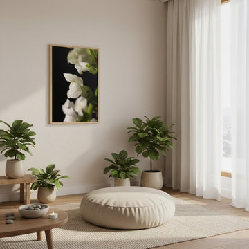 Single Snap Dragon Modern Organic Style Wall Art