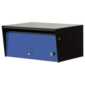 Metro Front Opening Mailbox - Black or Silver Aluminum Casing