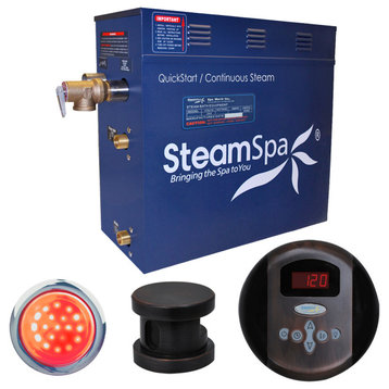 SteamSpa IN750 Indulgence 7.5 KW QuickStart Steam Bath Generator - Oil Rubbed