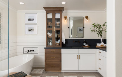 Before and After: 3 Bathroom Makeovers in White, Wood and Black