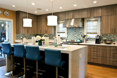 Example of a transitional kitchen design in Chicago