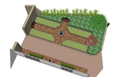 The Old Rectory garden (part) Sketchup proposal