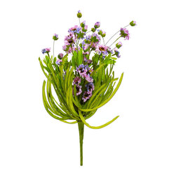 Shea's Wildflower - 18" Parchment Straw Flower Bush - Wreaths And Garlands