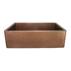 Hammered Copper Apron Sink - Kitchen Sinks
