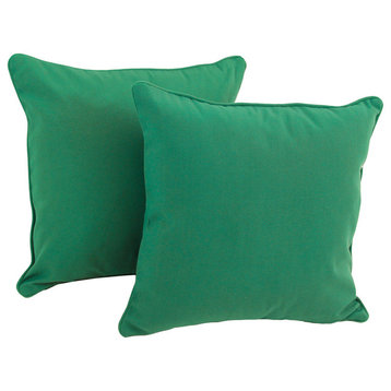 18" Solid Twill Square Throw Pillows, Bery Berry