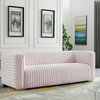 Ravish Velvet Upholstered Sofa, Pink