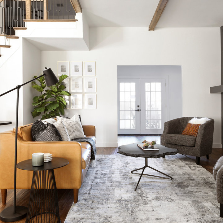 75 Exposed Beam Living Room Ideas You'll Love - February, 2026 | Houzz - Exposure Beam Apartment Interior