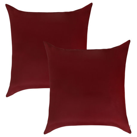 A1HC Nylon PU Coat Indoor/Outdoor Pillow Covers, Set of 2, Copper Rust, 18"x18"