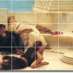 Picture-Tiles.com - Lawrence Alma-Tadema Historical Painting Ceramic Tile Mural #71, 72"x36" - Mural Title: A Reading From Homer