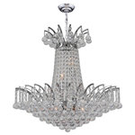 Crystal Lighting Palace - French Empire 8-Light Clear Crystal Chandelier, Chrome Finish - This stunning 8-light Crystal Chandelier only uses the best quality material and workmanship ensuring a beautiful heirloom quality piece. Featuring a radiant Chrome finish and finely cut premium grade crystals with a lead content of 30-percent, this elegant chandelier will give any room sparkle and glamour.