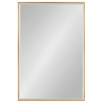 Rhodes Framed Wall Mirror, Gold, 24.75x36.75